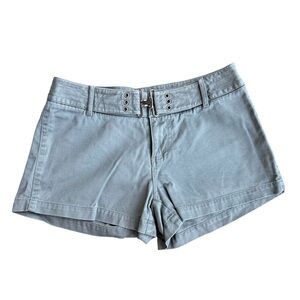 Vintage belted khaki green shorts